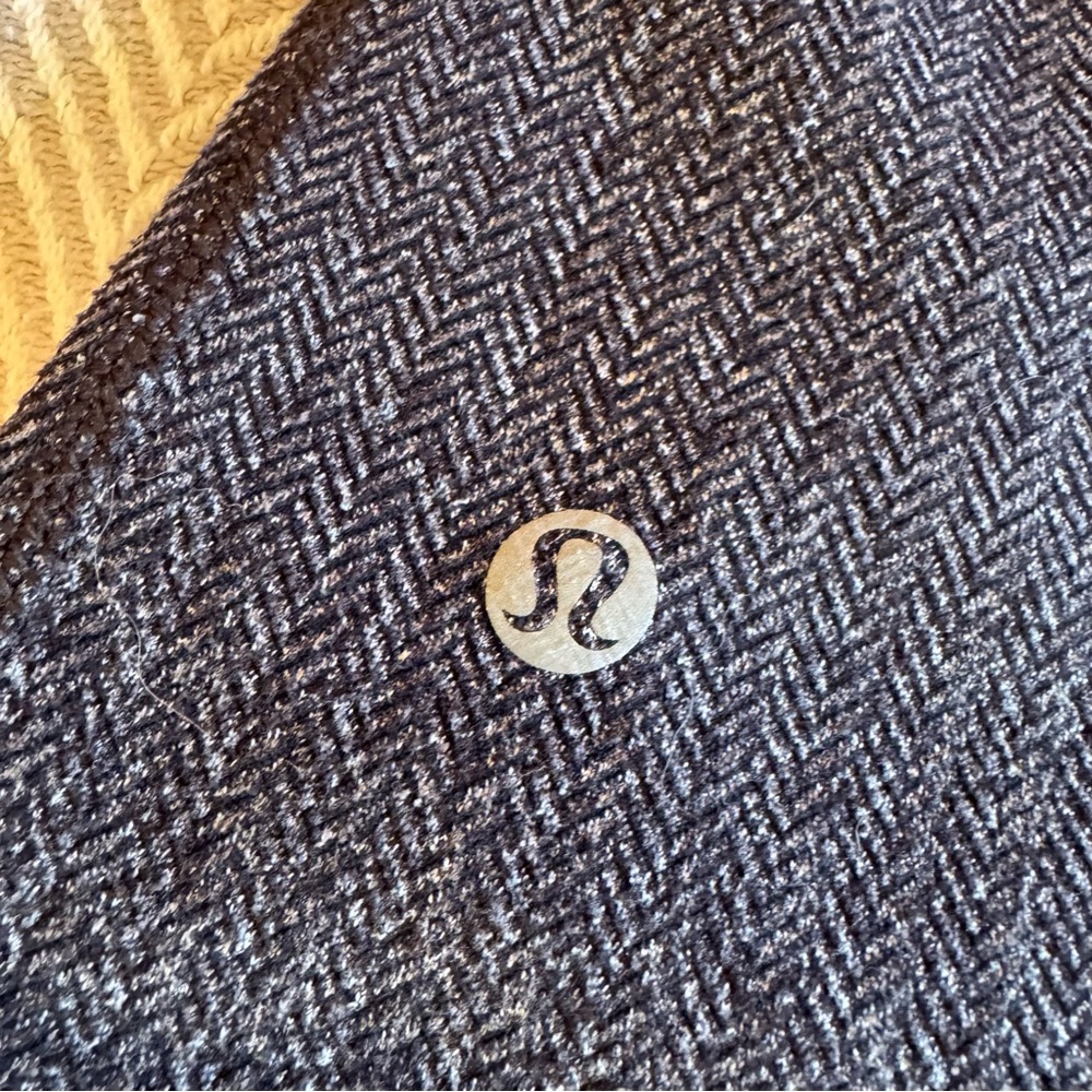 Men’s Lululemon Running Hoodie Half Zip Rulu Herringbone Reflective Gray Size L - Picture 10 of 11